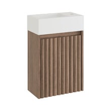 Rhea 400mm Fluted Wall Hung Single Vanity